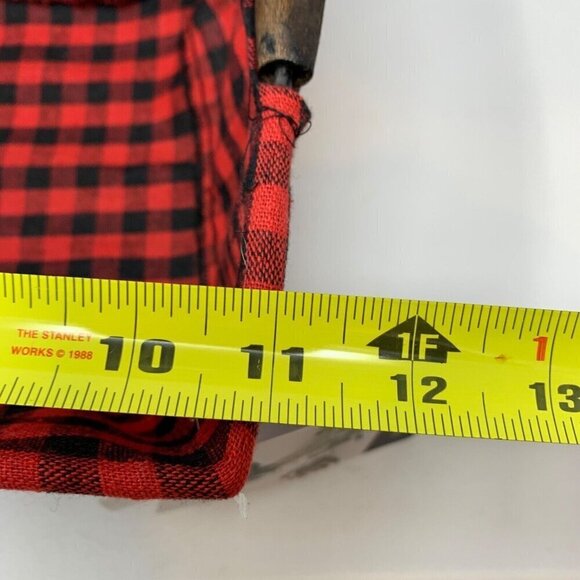 Rae Dunn Christmas Holiday Basket Set Home Gift Caddy Snacks Organize Red Check - Picture 8 of 10